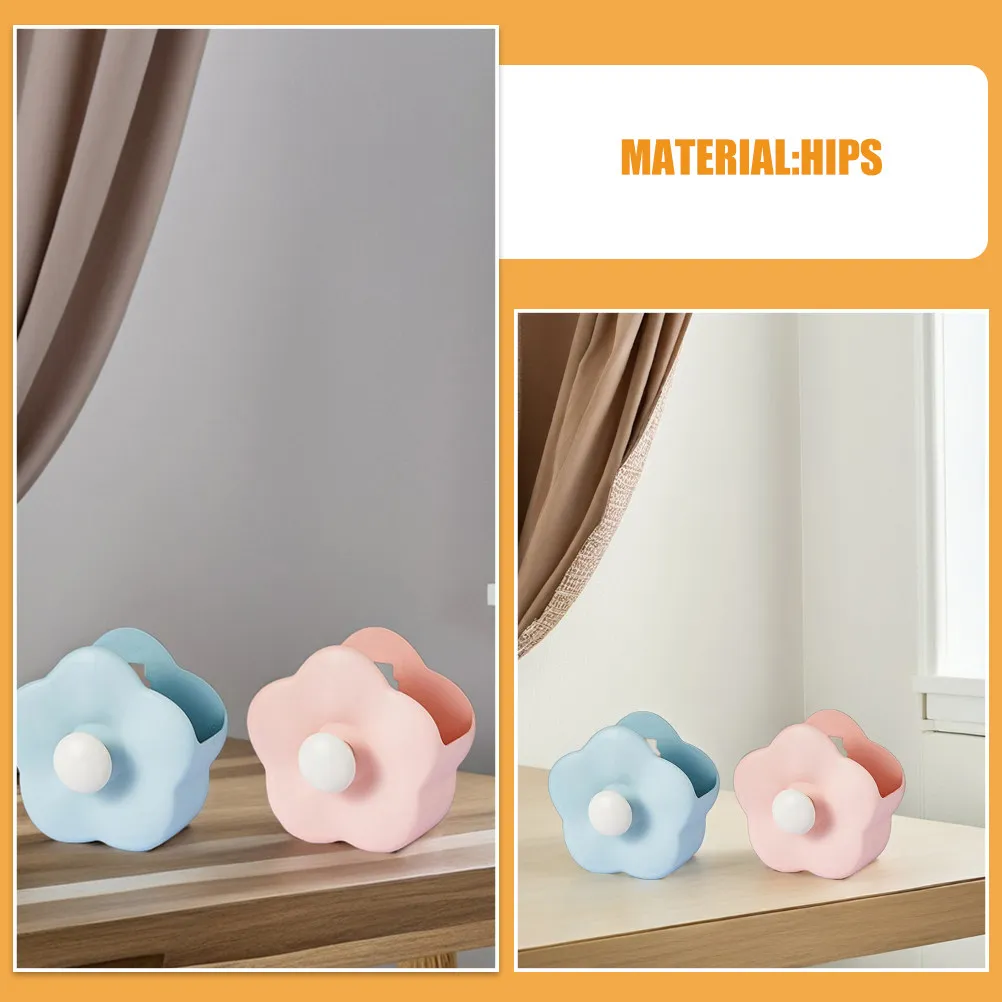 3Pcs Multi Functional Flower Design Pen Holder Wall Mountable Desktop Storage Cup for Teachers Students Professionals Stationery