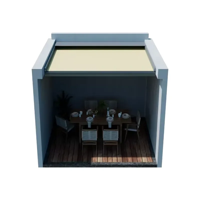 Modern Outdoor Garden Retractable Automatic Sun Shade Aluminum Alloy Canopy with Remote Control Patio Polyester Awnings