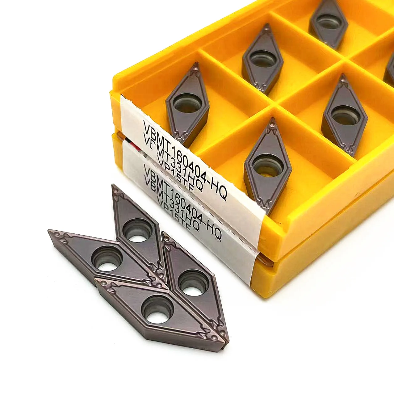 VP15TF VBMT160408 VBMT160404ใบมีดเพชรเครื่องมือกลึงภายนอก mesin bubut CNC การหมุนแทรกสำหรับเหล็กสแตนเลส VBMT160404