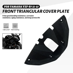 For YAMAHA YZF - R7 YZF-R7 2021 2022 2023 Real Carbon Fiber Front triangular Cover Fairing Motorcycle Accessories Spoiler