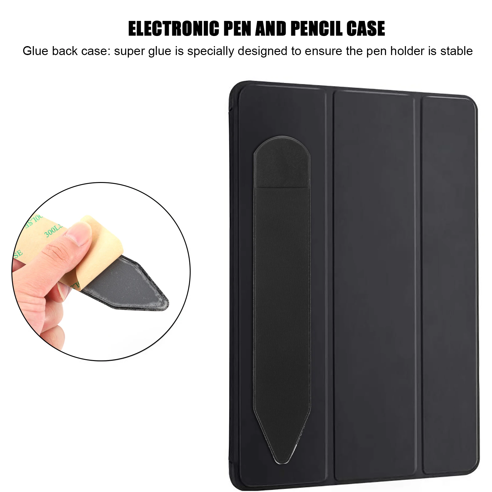

2 Pcs Stylus Pen Holder PU Anti Dust Cover Glue Back Case Smooth Silicone Pen Cover for Electronic Pens