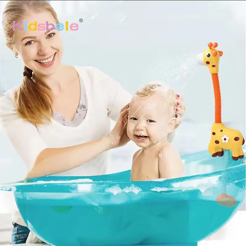 

Kids Bath Shower Toy Giraffe, Electric Water Circulating Bath Toy for Toddlers with Adjustable Spray Electric Water Pump Spray