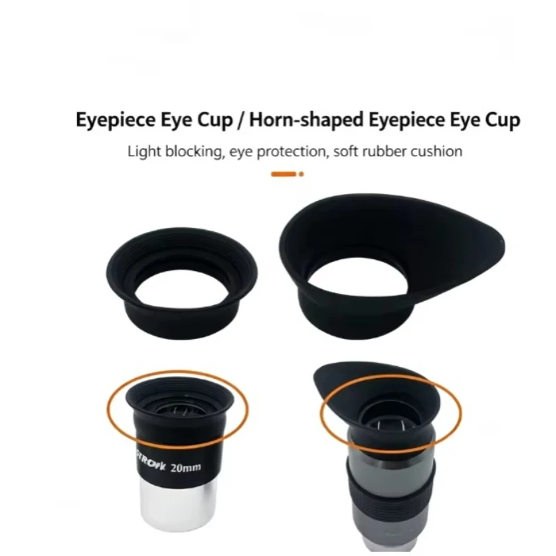 Soft Rubber Horn Eyecup – Replacement Eyeguard Ring for Telescope, Microscope, Spotting Scope, Monocular & Binocular Eyepieces