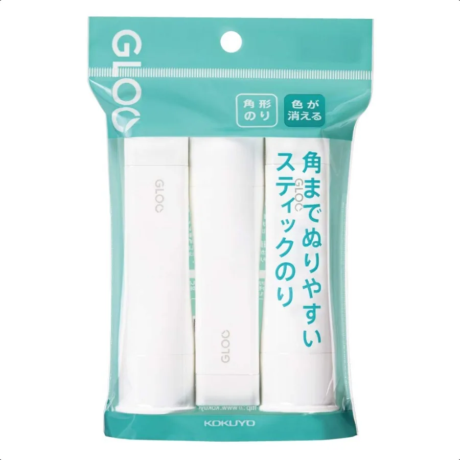 

Gloo Square Glue Stick Color Disappearable Medium Size Pack of 3 Japan Import TAG3123P