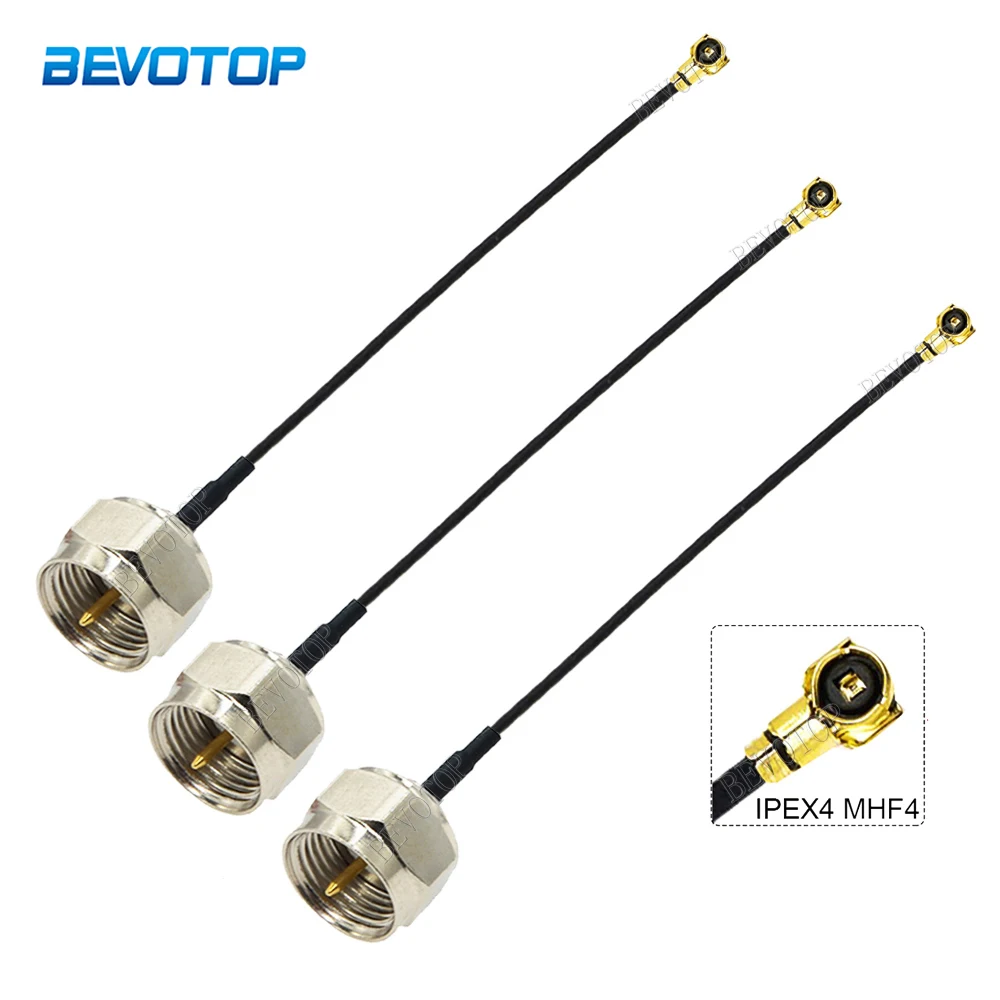 

2Pcs/Lot F Male Connector to u.FL/IPX/IPEX4 MHF4 Female Jack Pigtail RF1.13 RF Coaxial Cable 3G Antenna Extension Cord Wire