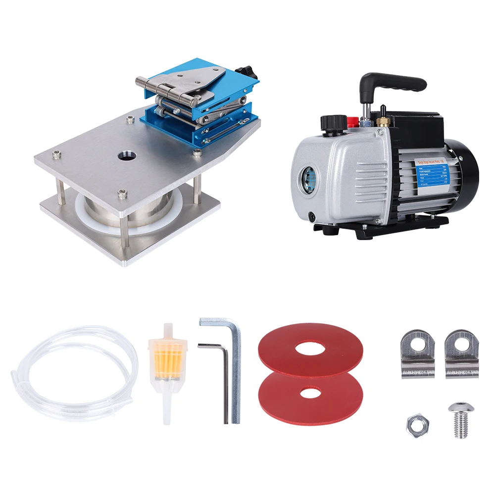 Small Adjustable Desktop Gold and Silver Melting Vacuum Suction Plaster Gypsum Reverse Mould Casting Machine With 2L Vacuum Pump