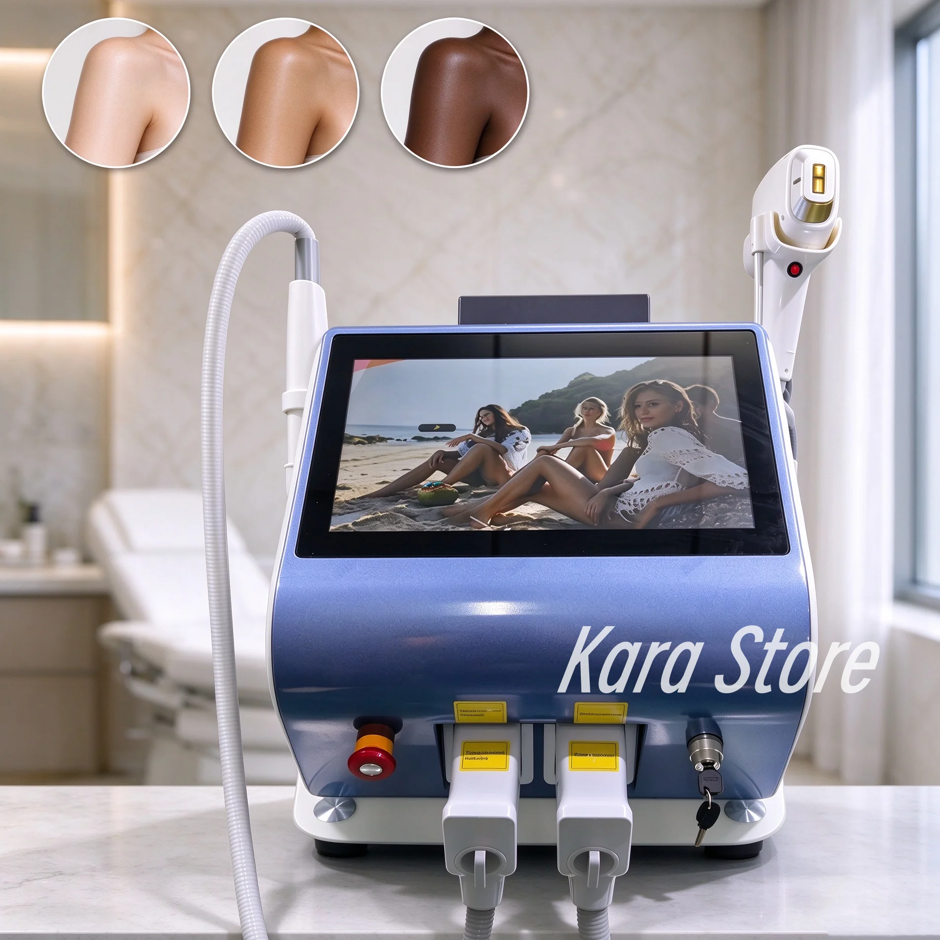4000W Soprano Titanium Ice Platinum  Diode 755 808 1064nm 3 Wavelength Laser Machine Painless Diode Hair Removal Machine 2024