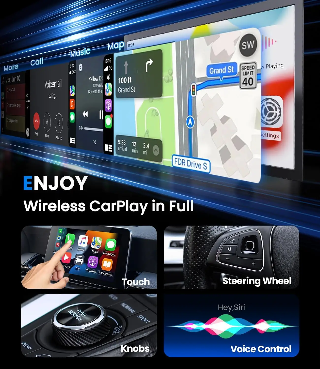 جديد لاسلكي CarPlay أندرويد محول السيارات USB دونغل الذكية صندوق صغير التوصيل والتشغيل العالمي لشركة فولكس فاجن تويوتا نيسان هوندا فورد بنز #4