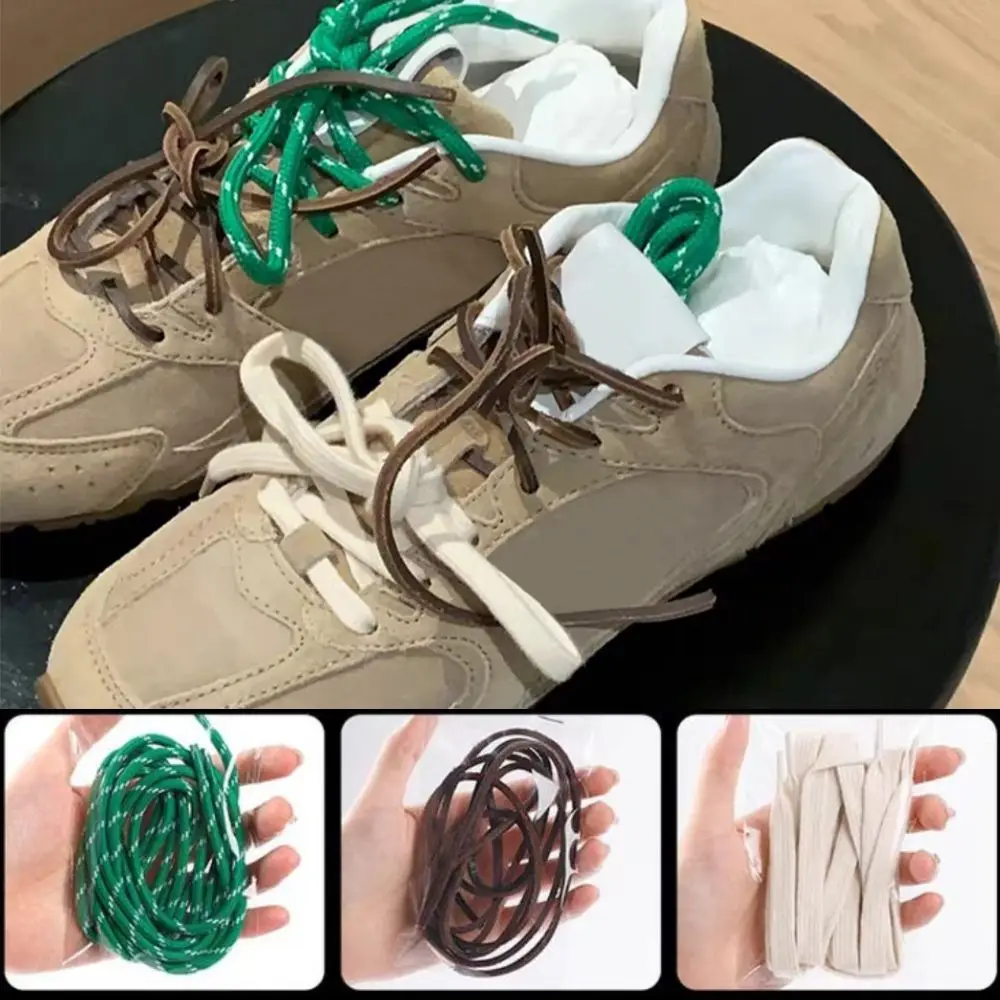 New Trend Contrast Color Mix And Match Shoelaces Personality Shoes Rope For Sneakers High Quality Korean Shoestrings Combination