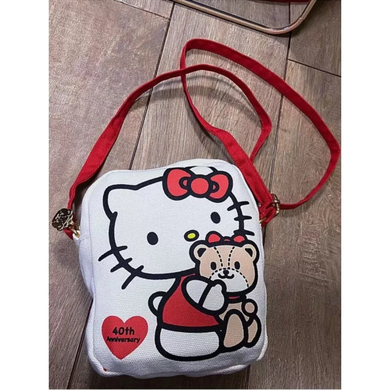 

Hello Kitty Cute Crossbody Bag Fashion Girl Heart Phone Bag Cartoon Leisure Small Bag Birthday Gift Women Accessories Wholesale