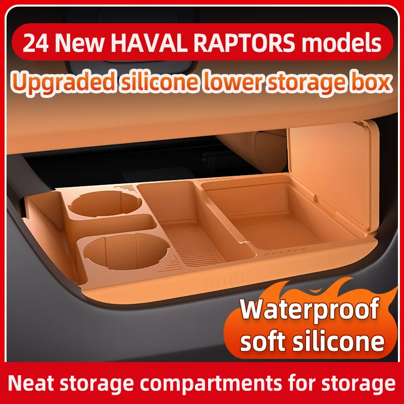 

2024 For Haval Raptor Silicone Center Console Below Storage Box Central Control Organizer Mat Car Interior