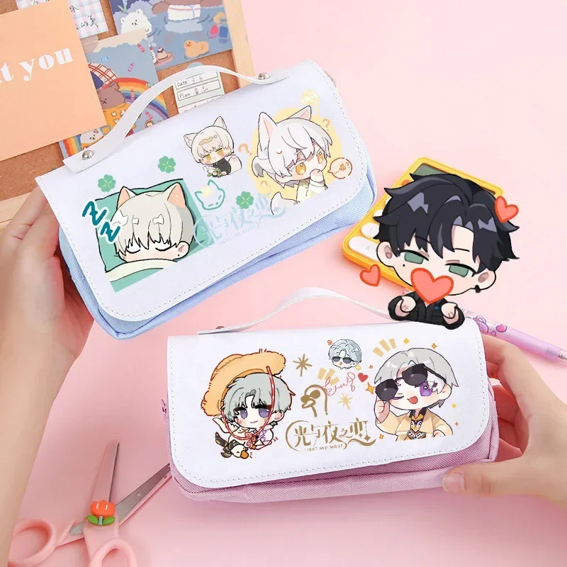 

Anime Light and Night Evan Pencil Case Cosplay Pencil Bag Pen Bag Back To School Supplies Pencil Pouch Christmas Gifts