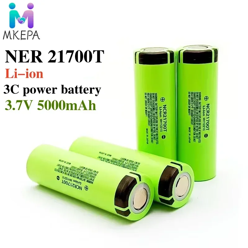 21700 3.7V 5000mAh rechargeable battery 3C power lithium-ion high discharge, suitable for LED flashlights, power tools