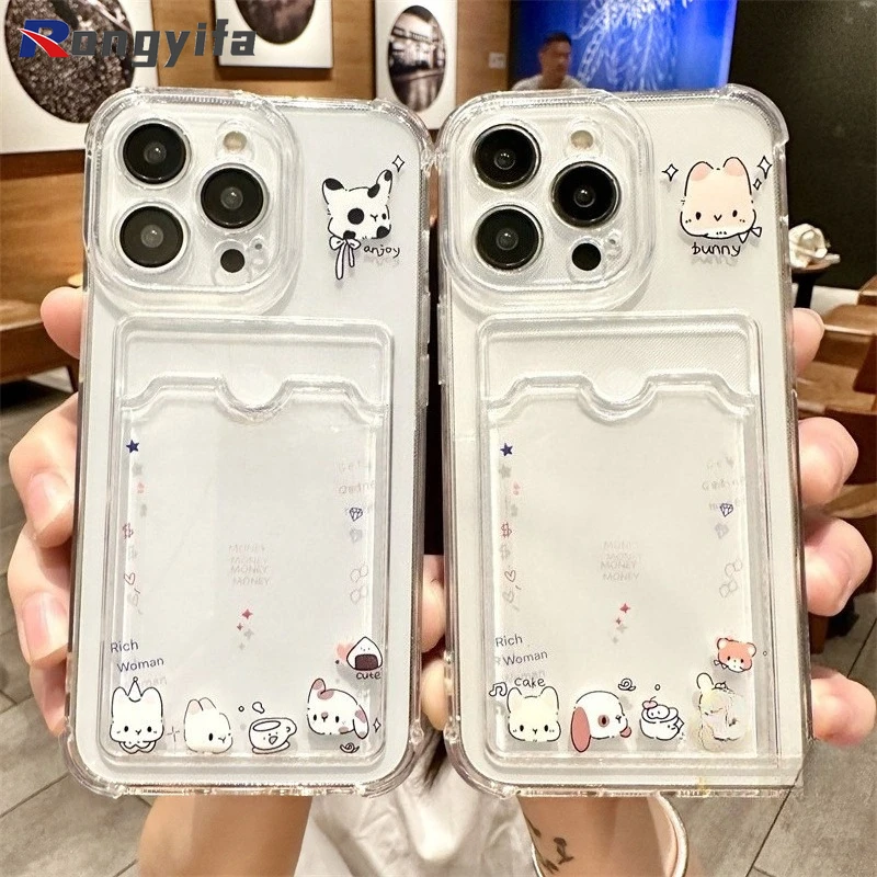 

For Redmi 15C 14C 14R 13C 13R 12 12C 11A 10C 9A 9C 9T Note 9 7 Pro Max 9S Phone Case Cute Puppy Rabbit Soft Back Cover