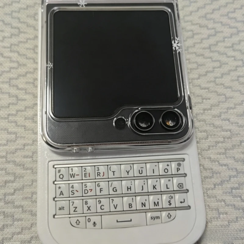 For Samsung Zfilp5678 Phone Keyboard Customized Blackberykbd Style Bluetooth Arabic 3D Printing Shell Mini Office Keyboard DIY
