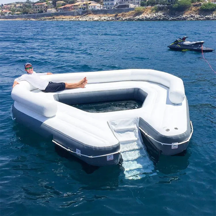 Hot Sale Large Platform Lake Mat Portable Deck Paddle Board Platform Pad for Boats Lake Inflatable Water Floating Dock