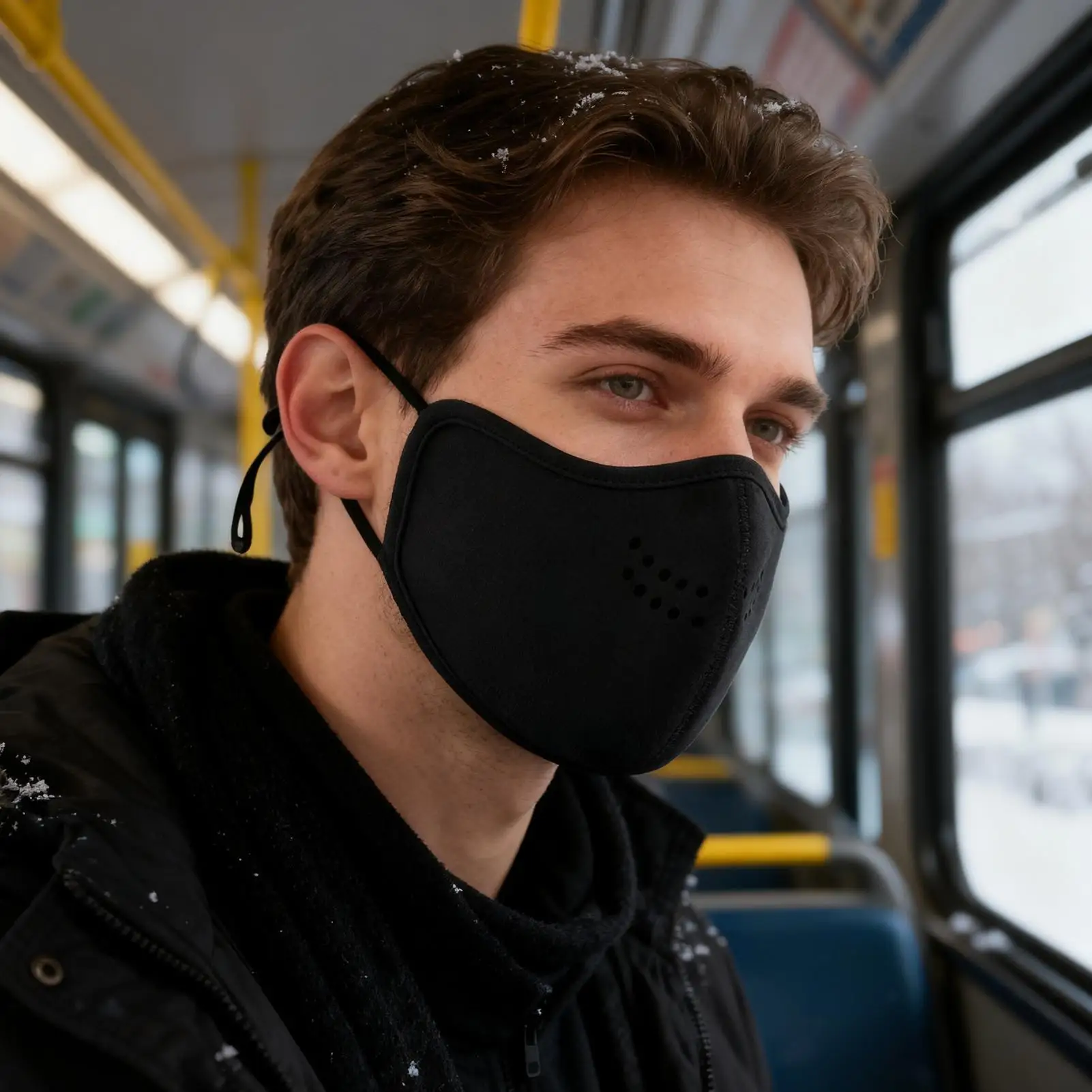 1PC Windproof Winter Face Cover Cold-Proof & Breathable Half Face Mask For Outdoor Skiing, Motorcycle Riding Running Hiking, image 3
