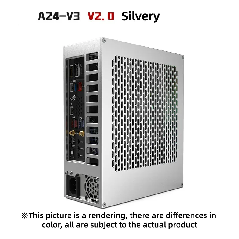 حافظة Power itx 4 لتر 2.0 لتر رسومات متكاملة 1u مصنوعة من سبائك الألومنيوم بالكامل حافظات وأبراج الكمبيوتر