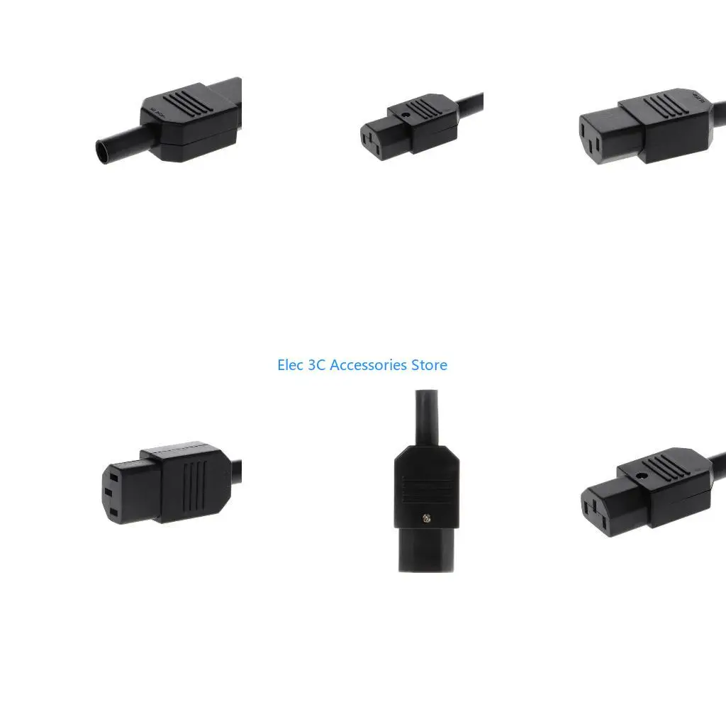 Y51A IEC 320 C13 Female Plug Rewirable Power Connector 3 Pin Socket 10A /250V