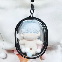 확장 버전 PVC 투명 가방, 키체인 디스플레이 가방, 보관 케이스, 정리함 보관 파우치, 지갑 장난감 인형 가방, 10cm