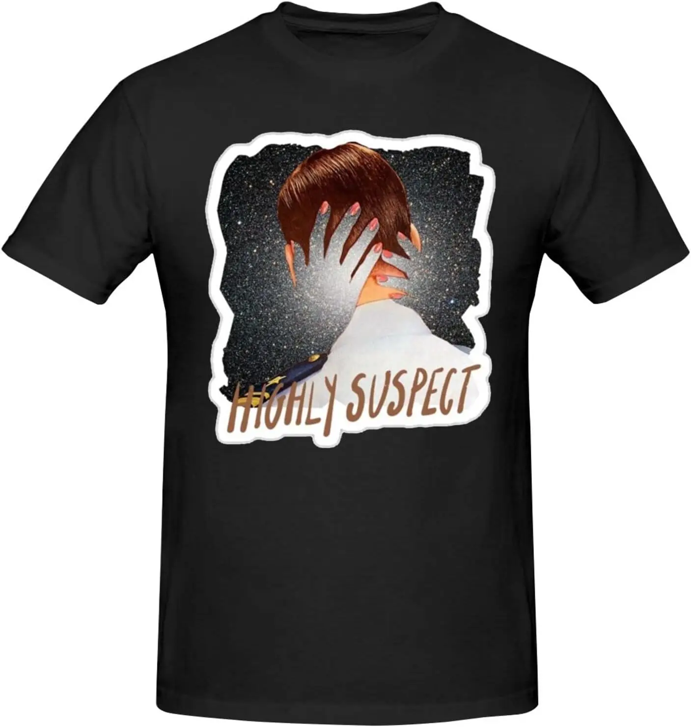 Highly Music and Suspect Men's Classic Unisex Cotton T-Shirt for Men & Women, Classic Tee Black