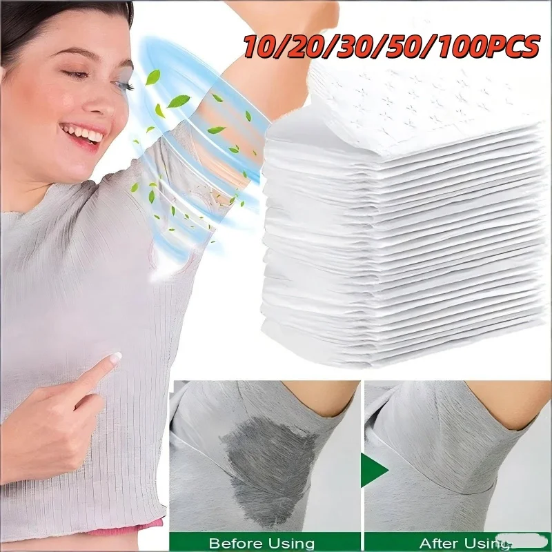 

10/20/30/50/100 шт. Универсальные впитывающие прокладки от пота для подмышек, летние дезодоранты, одноразовые вкладыши для защиты от пота