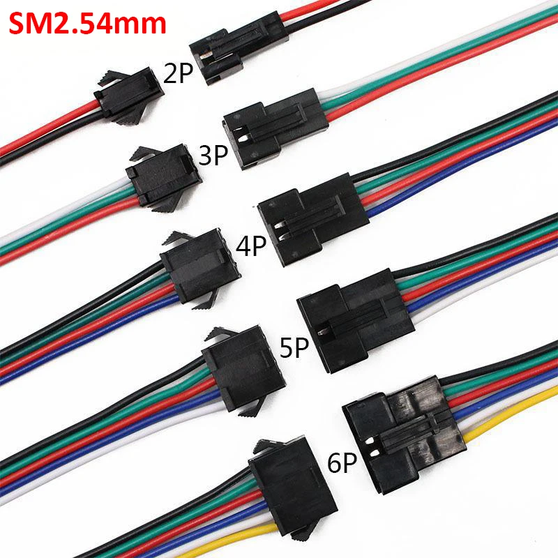 2p/3p/4p/5p/6p Led JST Connector SM Male/female Wire Connector Led Strip Plug For RGB RGBW LED Light Lamp Driver