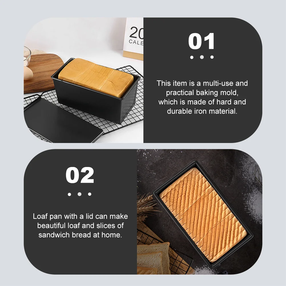 

1 set With Toast Lid Baking Mold For Toast Bread Home Kitchen Bakeware Loaf Bakeware Loaf Pan Bread Pan