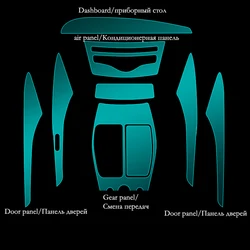 TPU For Infiniti Q70 QX30 QX50 QX60 QX70 QX80 Transparent Protective Film Car Interior Sticker Central Control Gear Door Panel