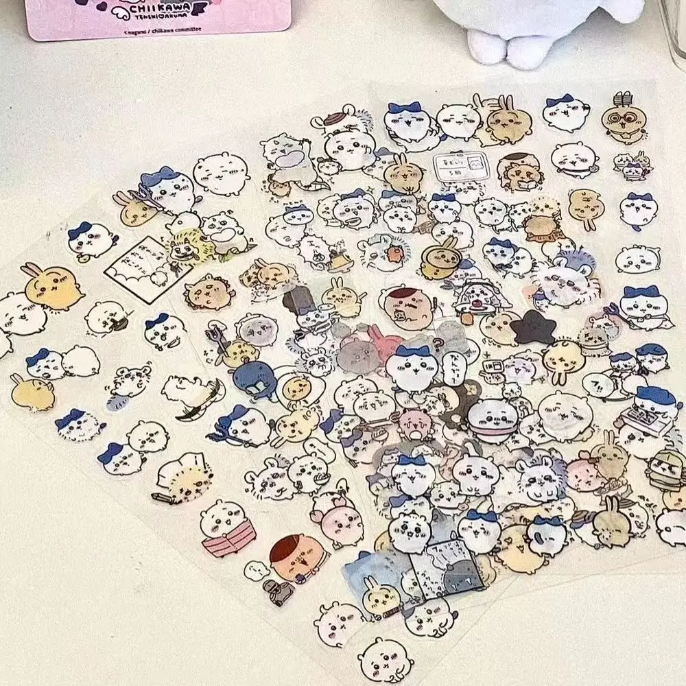 

chiikawapvc waterproof sticker Xiaobaji iusachi cute high appearance decorative stickers stickers kawaii stickers