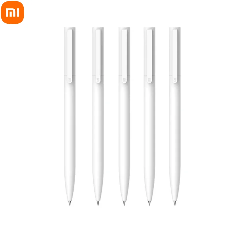 Original Xiaomi Mi Gel Pen High Precision Spring Head 0.5mm Black Signing Pen Smooth Writing Press Out Core Continuously Ink