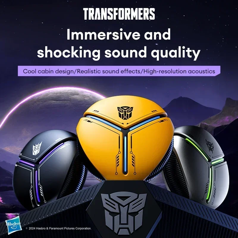 TRANSFORMERS TF-T30 Bumblebee Wireless Bluetooth Earphones Low Latency Game Headphones HiFI Stereo Sound HD Call Music Earbuds