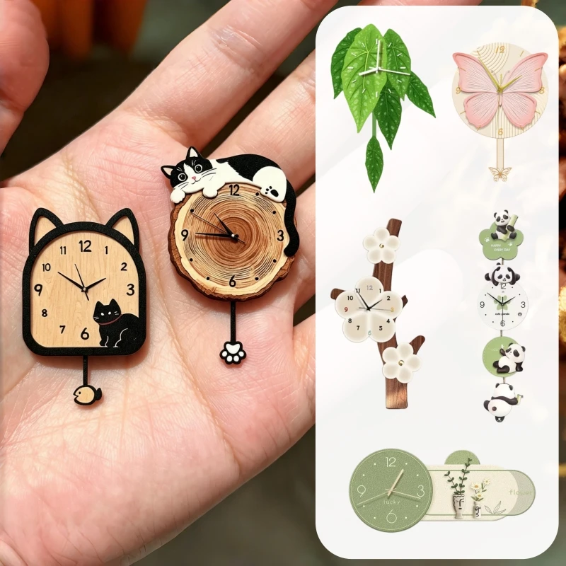Miniature Simulation Wall Clock, Wall-Mounted Clock for DIY Dollhouse Wall Decoration