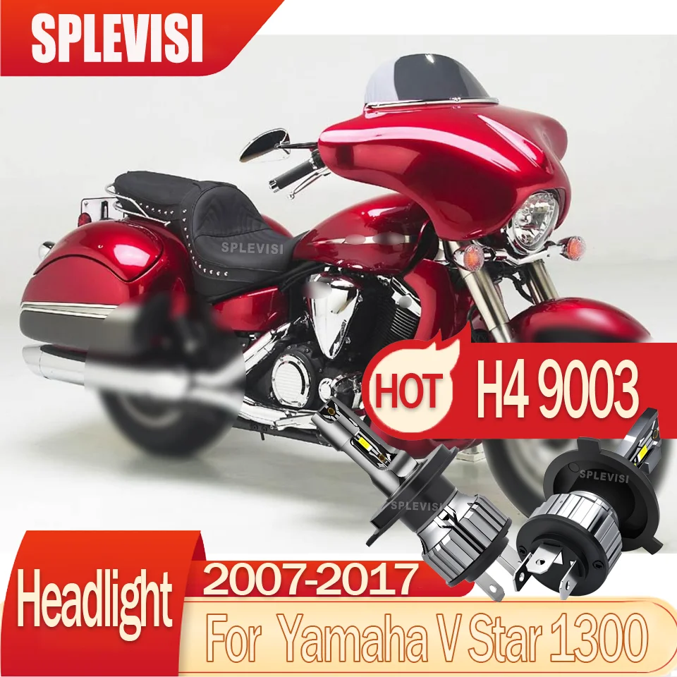 

9003 motorcycle headlight Durable for Rough Road Conditions For Yamaha V Star 1300 2007 2008 2009 2010 2011 2012 2013 2014-2017