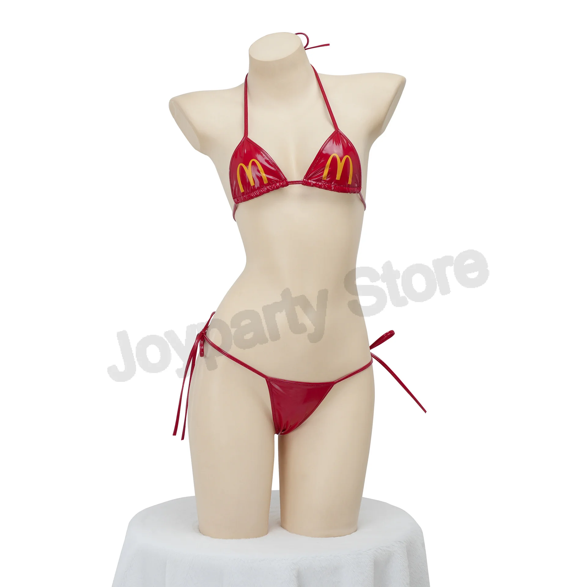 

Микро бикини Mujer, женский сексуальный красный кожаный купальник с эффектом пуш-ап, летний купальный костюм, бандажный праздничный купальник