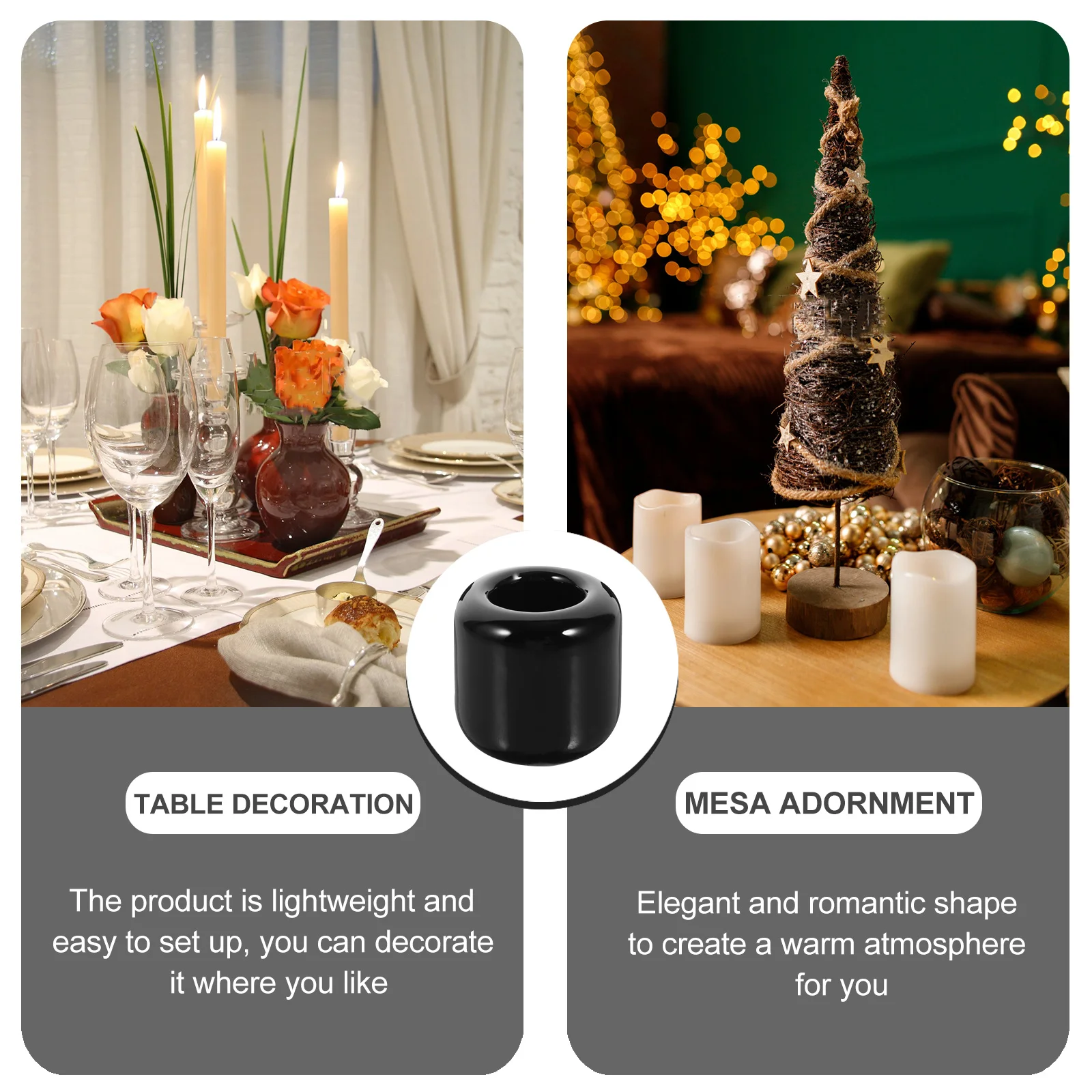 5 szt. Ceramiczne podstawki na świece, dekoracyjne okrągłe świeczniki na świąteczne kolacje, dekoracje do domu, ceramiczny uchwyt na świece