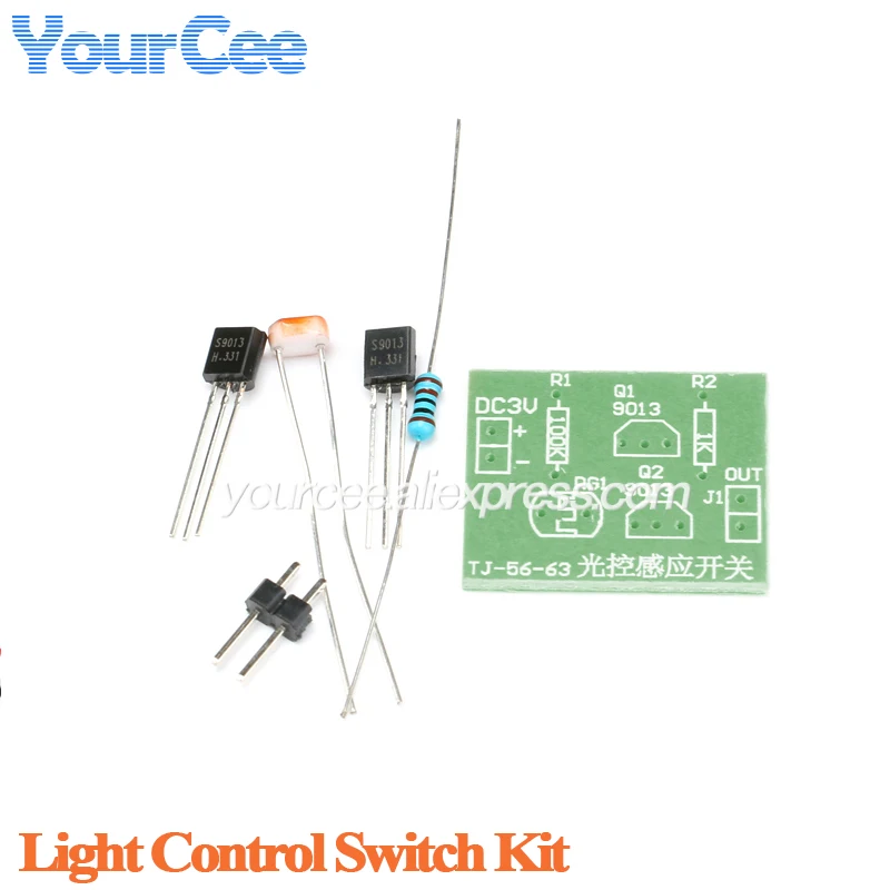 2pcs/1pc Triode Transistor Multivibrator LED Flash Light Electronic DIY Kit Light controlled induction switch Password lock kit