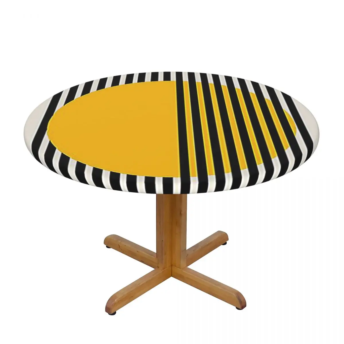 Bauhaus Exhibition Print Wall Art Yellow Circle Wall Dec Round Tablecloth Table Cloth for Kitchen Events Dining Table Cover