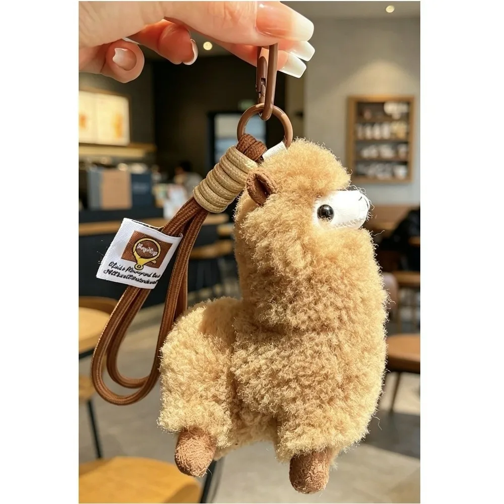 Creative Cartoon Alpaca Keychain Velvet Lightweight Alpaca Pendant Fluffy Soft Animal Bag Charm Gifts