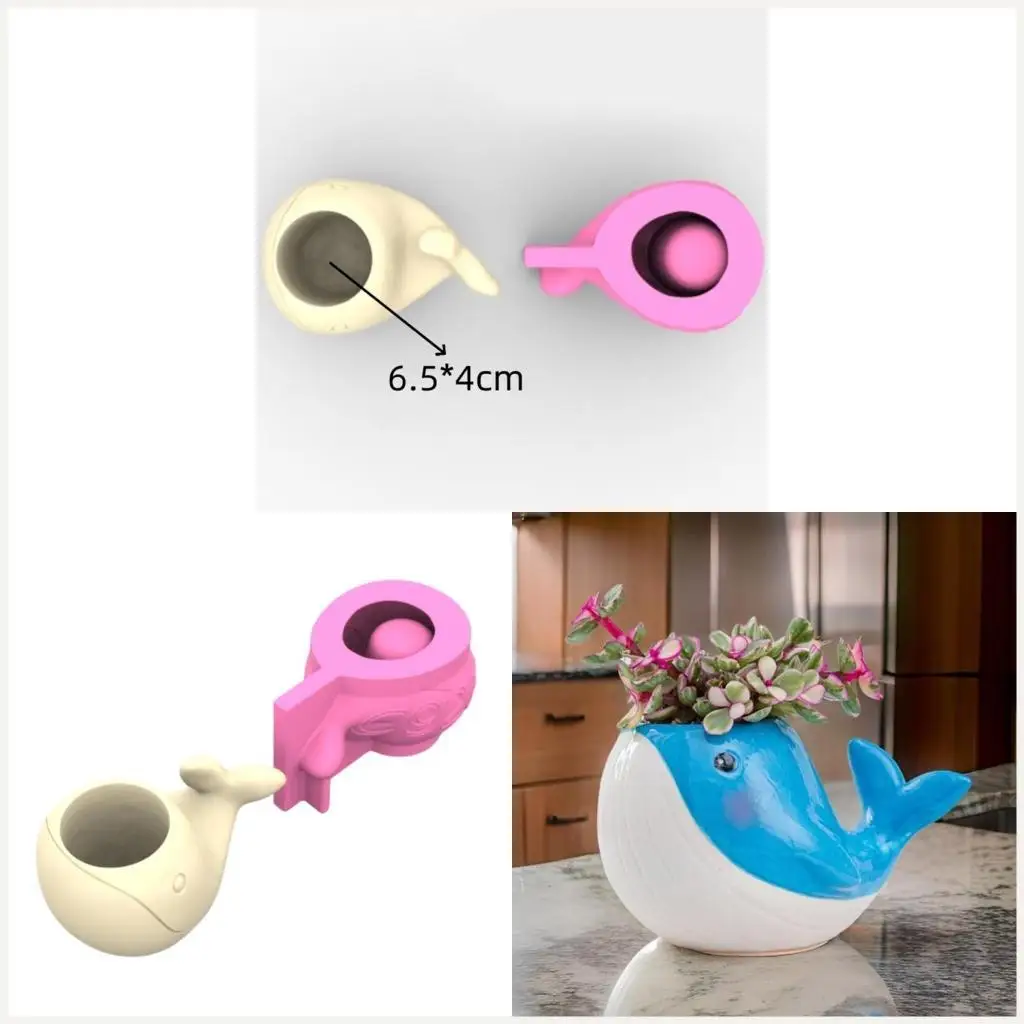 

Flexible Silicone Planter Mold Silicone Craft Mold Whale Silicone Flowerpot Mould Present for Crafting Enthusiasts