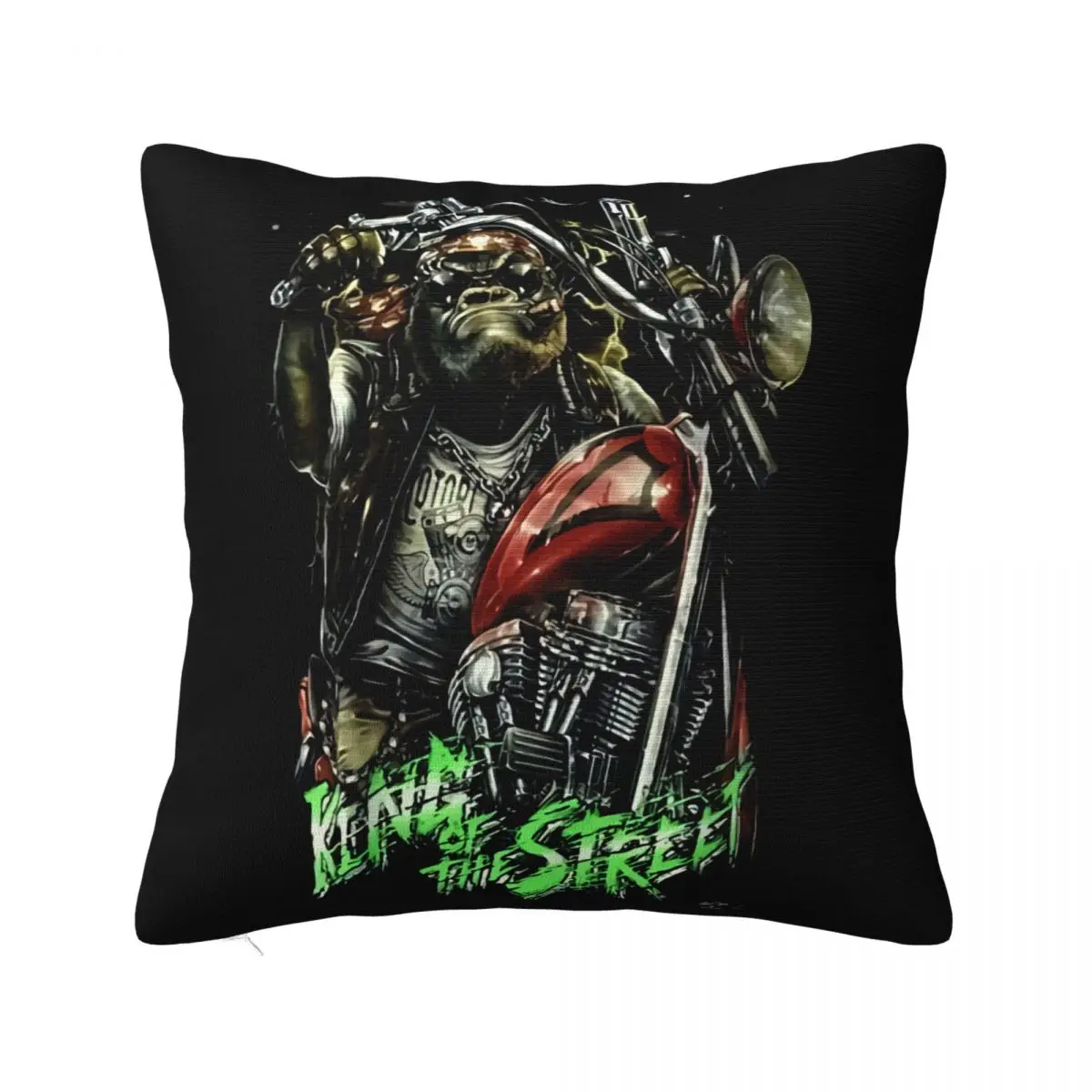 G60 Rock Chang Tattoo Skull Glow In Dark King Of Street Ape Monkey Biker Pillow Case