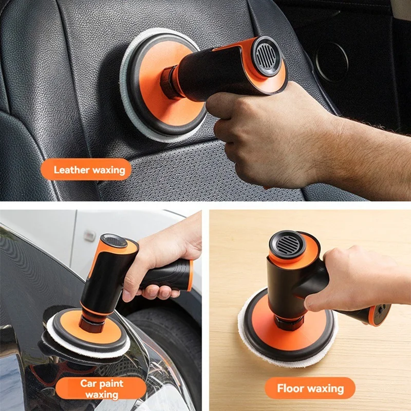 100W Car Wax Polisher Polishing Machine Mini Wireless Portable Buffing Machine USB Rechargeable Polisher