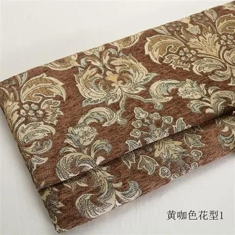 Hoge kwaliteit jacquard chenille stof bankhoes per meter voor gordijnen bekleding naaien bloemenpatroon verdikte doek zacht