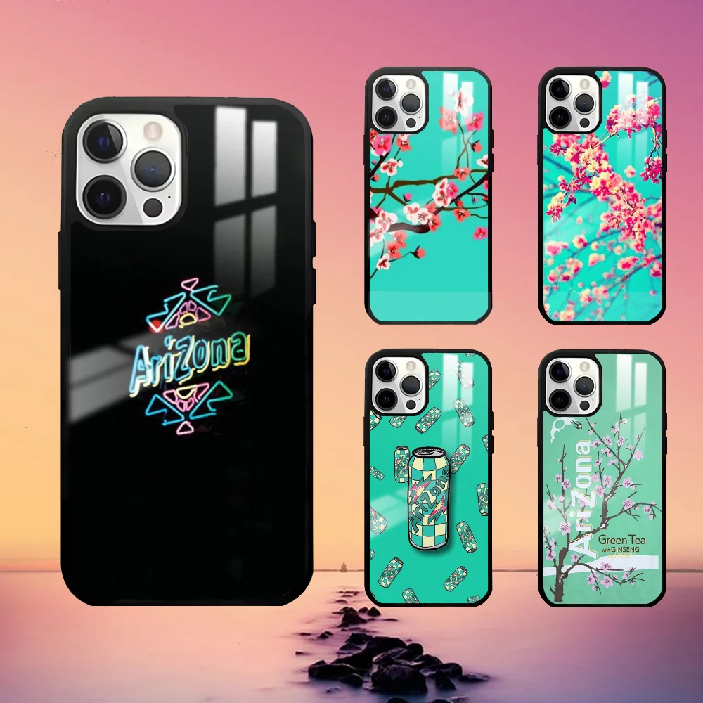 Vaporwave Arizona Iced Tea Aesthetic Phone Case For iPhone 16 15 14 13 12 11 Pro Max Plus Mini Fashion High Quality mirror