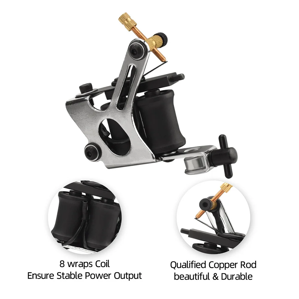 Machine à bobines de tatouage, équipement de tatouage, son clair et lisse, utilisation pratique, Machine de revêtement de tatouage à effets multiples