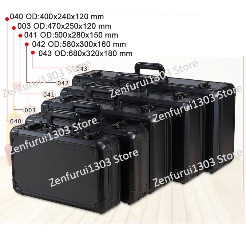 

SQ043A Big size anti-fall black matte Aluminum protective case for photographic equipment tool box organizer