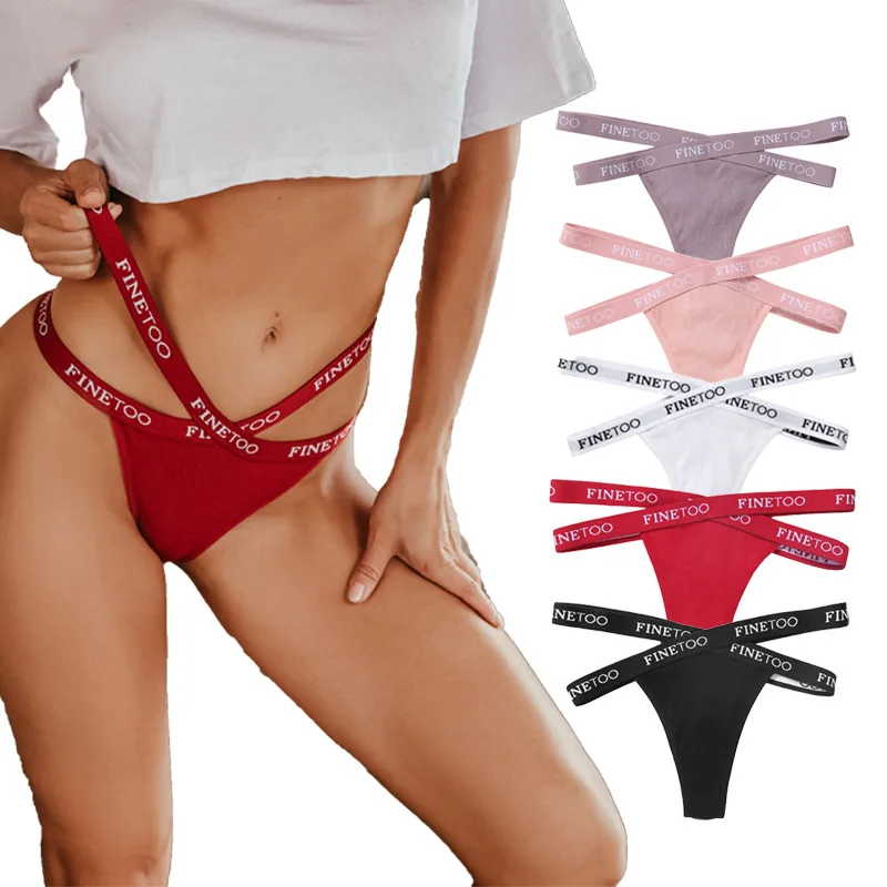 24pcs European American high slit threaded thong women's triangle pants Sexy Kawaii belt Fashion underwear Women's lewd underwea