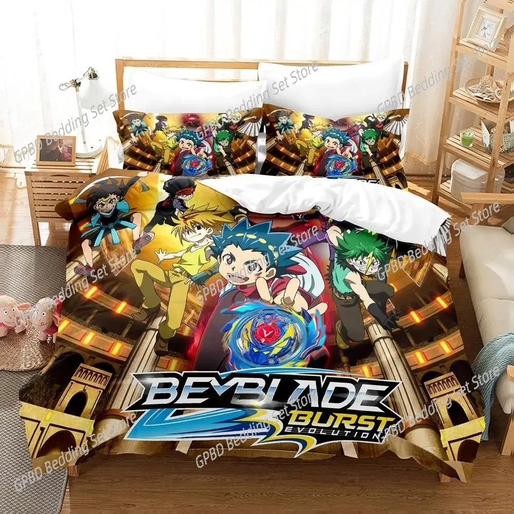 

3D Print Anime Beyblade 3D Bedding Set Duvet Cover Pillowcases Single Twin Full Queen King Size Home Decor Quilt Boys Gift
