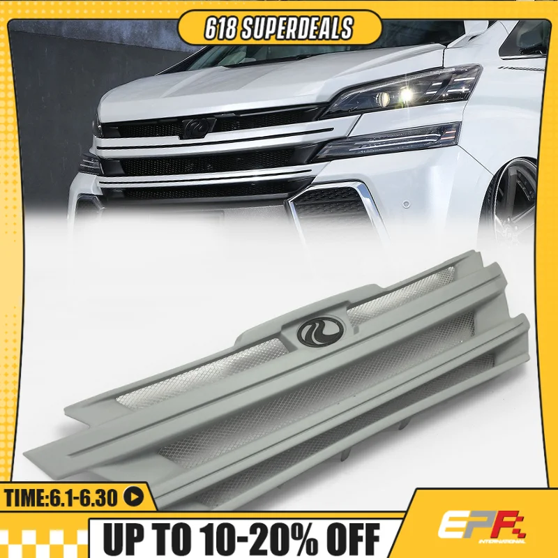 Parrilla delantera estilo KUL para Toyota Vellfire 30 Series AH30 |   Componente de diseño delantero exterior