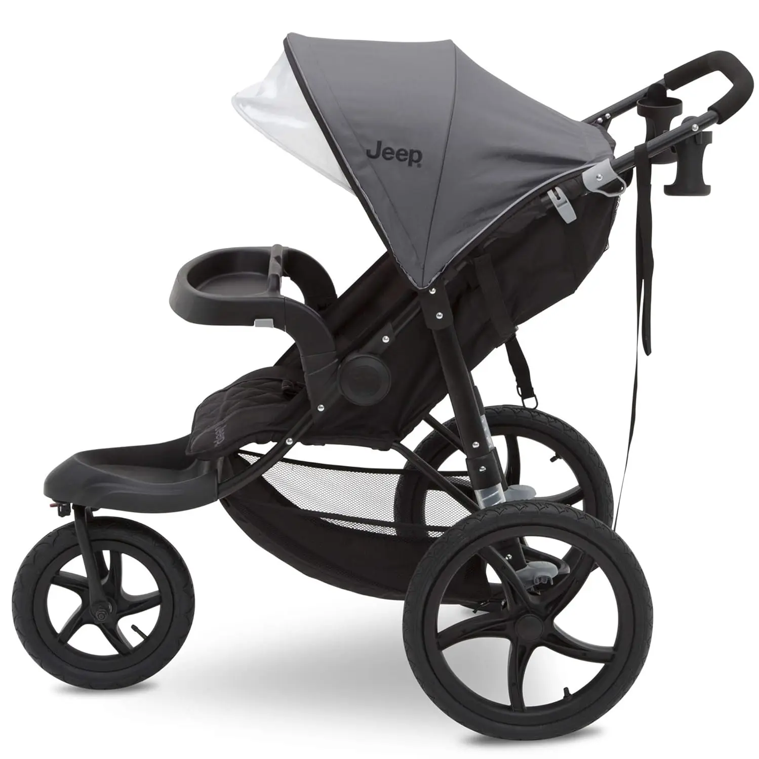 Poussette de jogging classique Delta pour enfants, gris